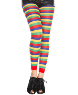 Legging fantaisie coloré bandes horizontales 